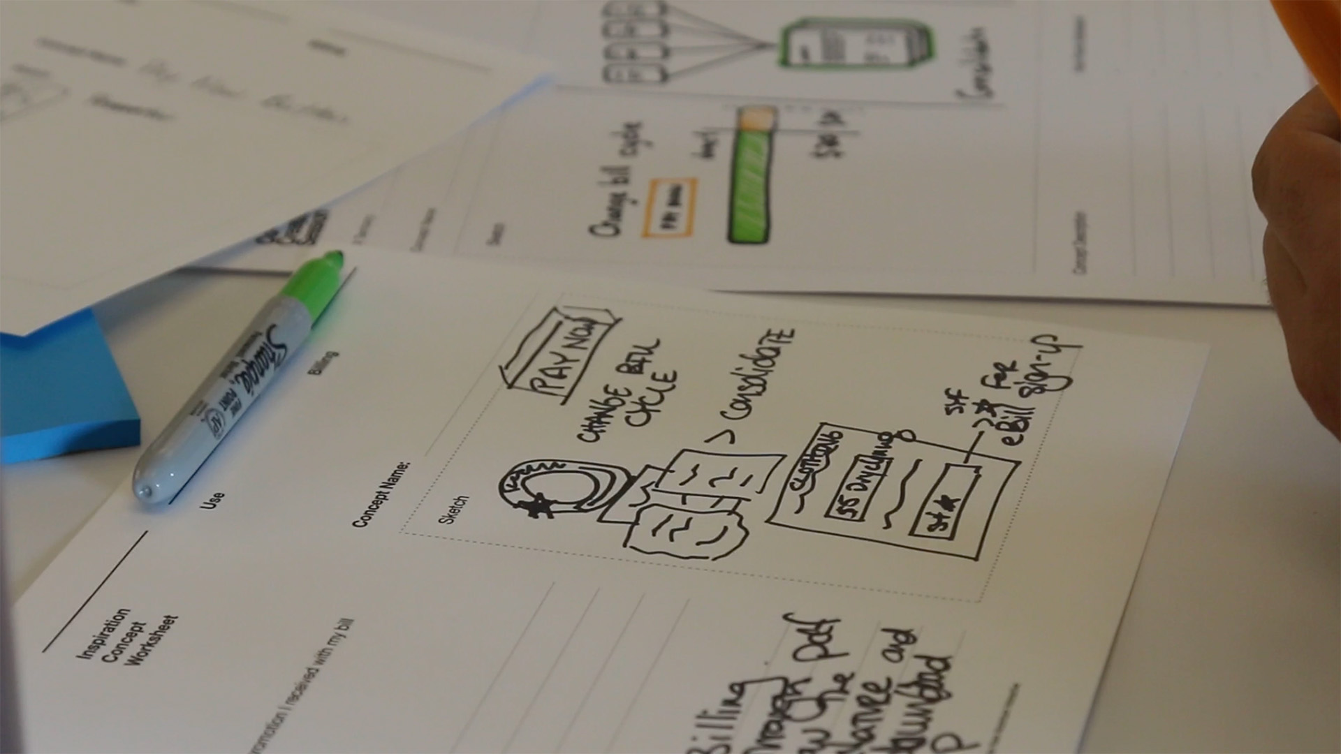 Fjord and client team members working together during a customer-experience workshop
