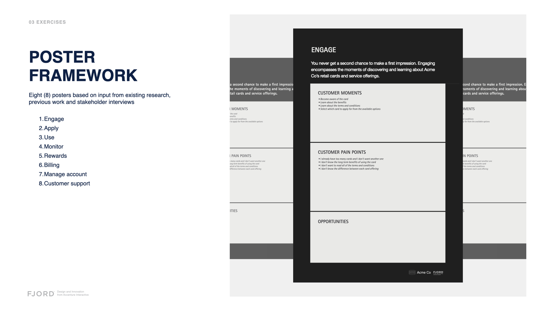 Fjord engagement brief describing a future customer-experience vision, concepts, business cases, and roadmap