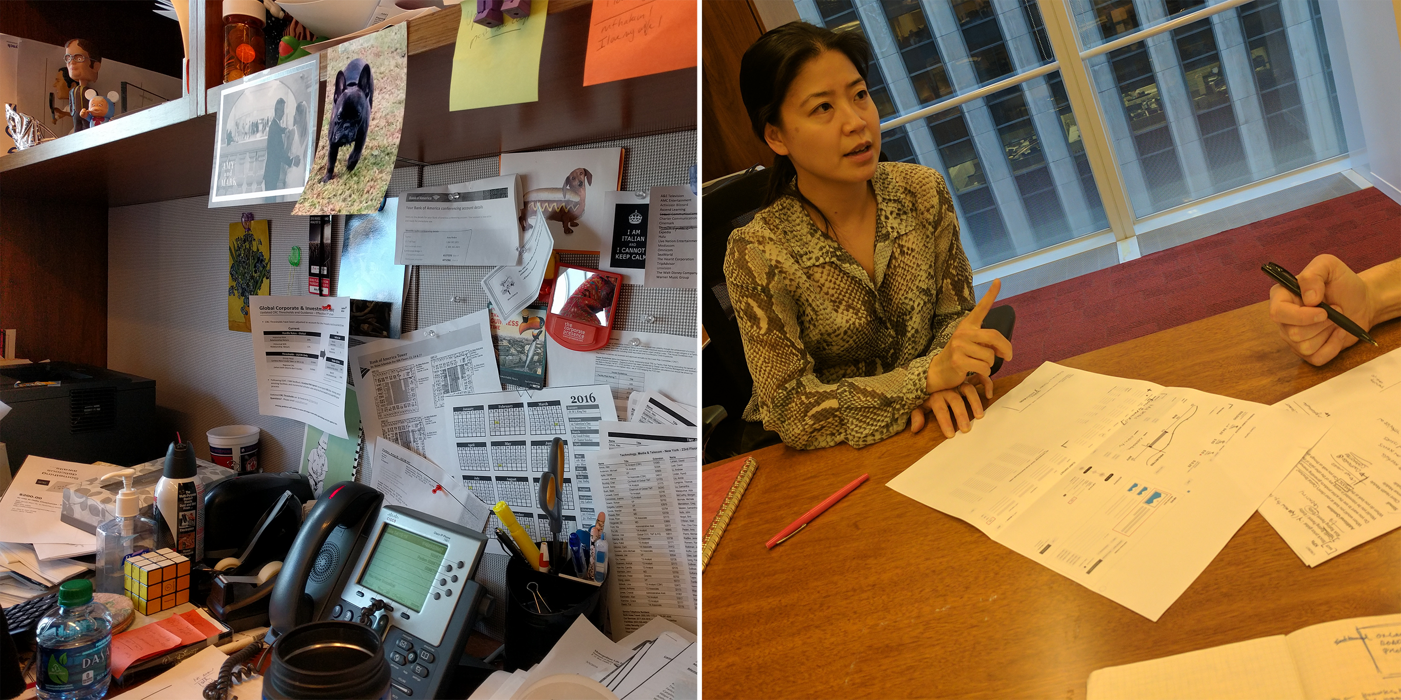 Banker workspace observation and interview during Bank of America research