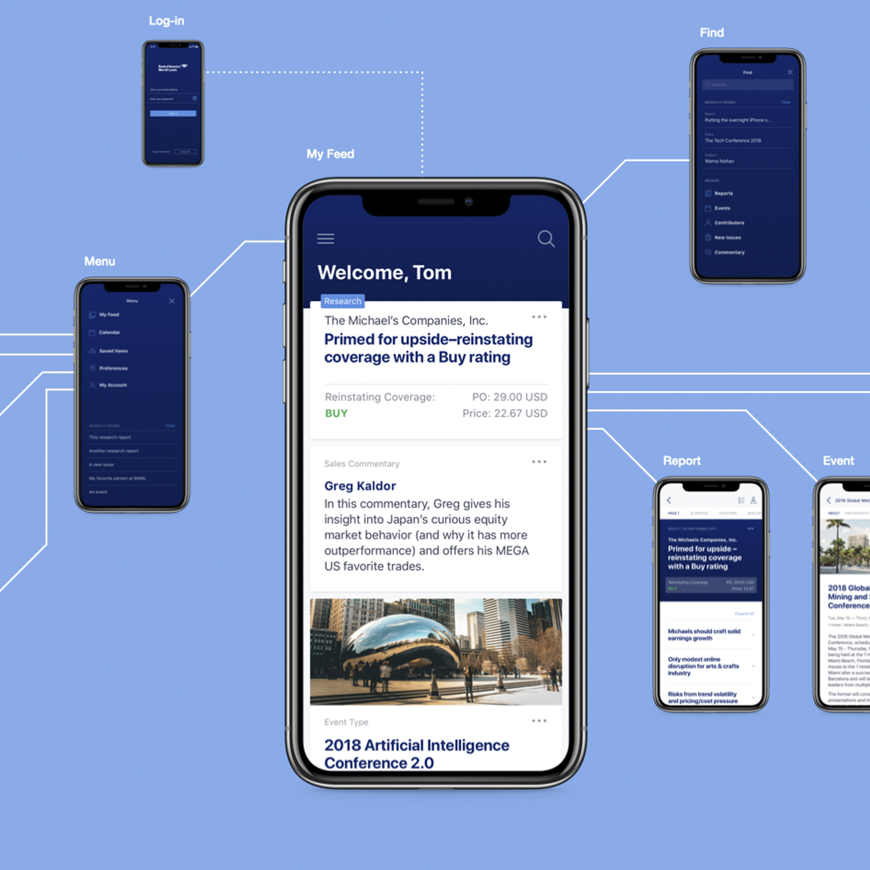 Overview of the consolidated Bank of America research app