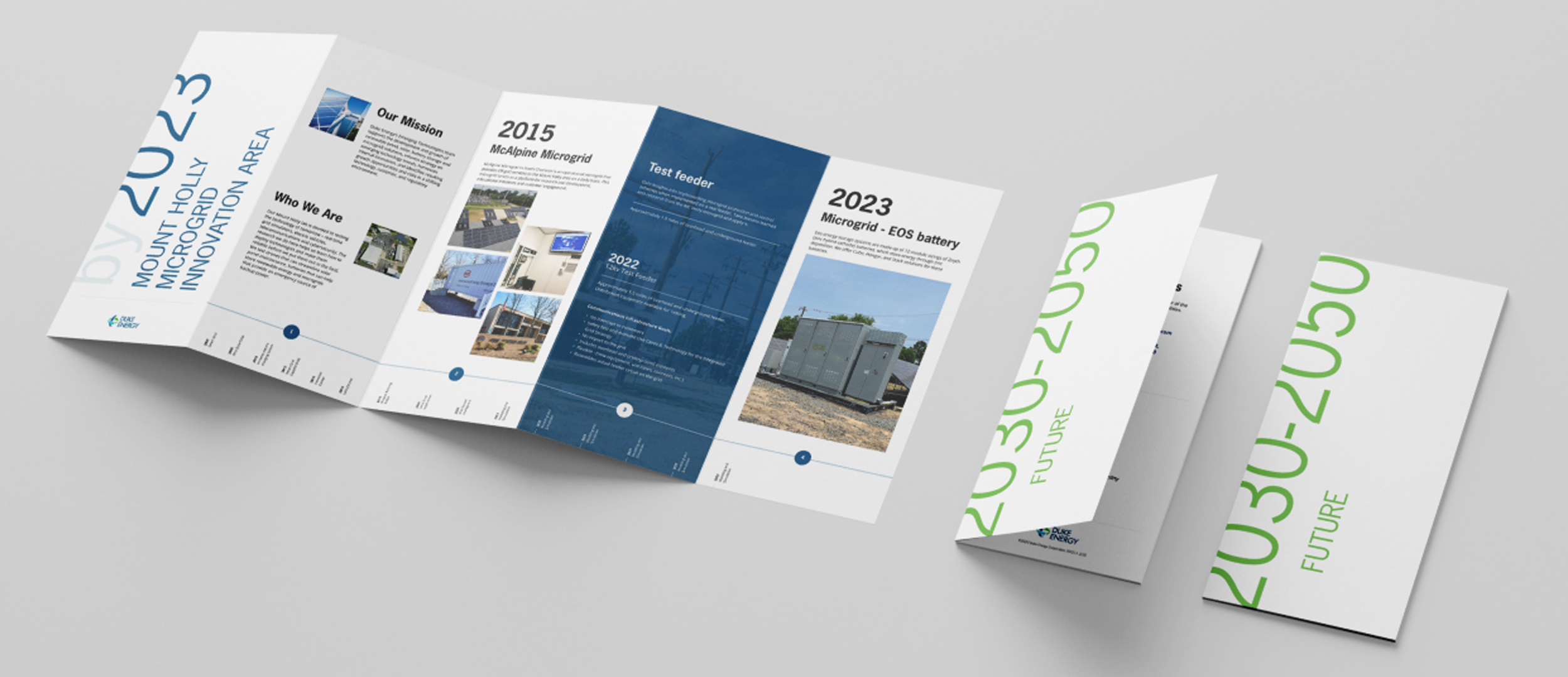Proposed ETO brochure using the facility timeline and storytelling system