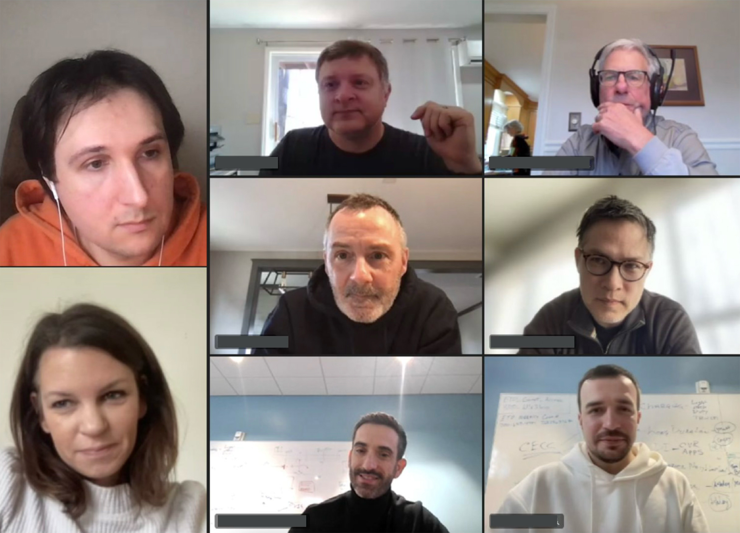 Duke and SoftServe team members in a remote ETOCC working review